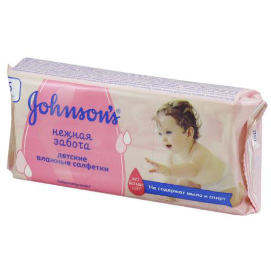 Детские влажные салфетки Johnson’s Нежная забота 56 штук